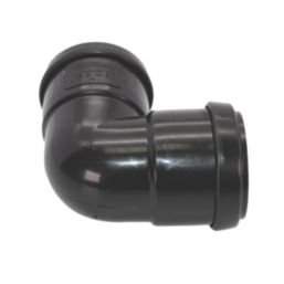 FloPlast Push-Fit Bend Black 90° 40mm