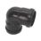 FloPlast Push-Fit Bend Black 90° 40mm
