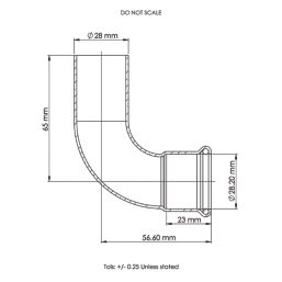 Flomasta  Copper Press-Fit Adapting 90° M-Profile Street Elbows 28mm x 28mm 2 Pack