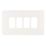 Hager Sollysta WMGP3 3-Module Grid Faceplate White