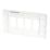 Hager Sollysta WMGP3 3-Module Grid Faceplate White