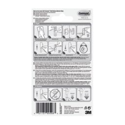 Command Silver Self-Adhesive Bathroom Hook Medium