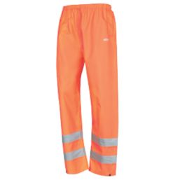 Site Huske Hi-Vis Over Trousers Elasticated Waist Orange Medium 25" W 43" L