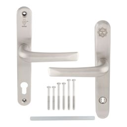 Smith & Locke  Door Handles Pair Satin Nickel