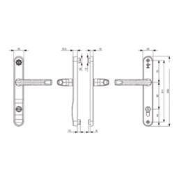 Smith & Locke  Door Handles Pair Satin Nickel
