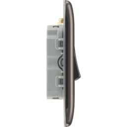 British General Nexus Metal 10AX 3-Gang 2-Way Light Switch  Black Nickel