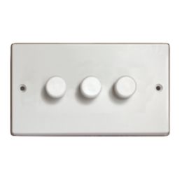 Varilight V-Dim 3-Gang 2-Way  Dimmer Switch  White