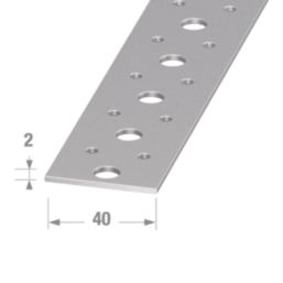 Essentials Silver Flat Profile 1m x 40mm x 2mm