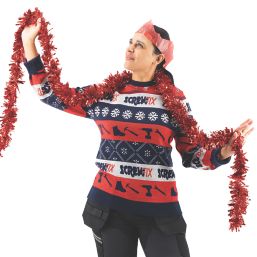 Site Screwfix Christmas Jumper Multi-Coloured 2X Large 52" Chest