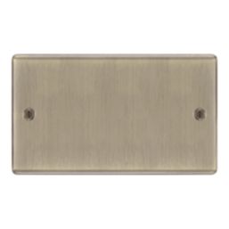 LAP  2-Gang Blanking Plate Antique Brass