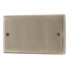 LAP  2-Gang Blanking Plate Antique Brass