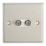 Contactum iConic 2-Gang F-Type Satellite Socket Brushed Steel with White Inserts