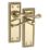 Smith & Locke  Fire Rated Latch Door Handles Pair Polished Brass