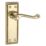 Smith & Locke  Fire Rated Latch Door Handles Pair Polished Brass