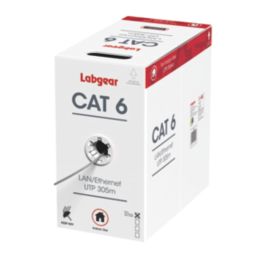 Labgear Cat 6 Grey  4-Pair 8-Core Unshielded Ethernet Cable 305m Box