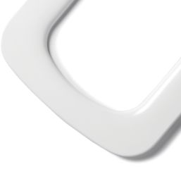 Croydex Leven Flexi-Fix Soft-Close with Quick-Release Square Toilet Seat Thermoset Plastic White