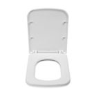 Croydex Leven Flexi-Fix Soft-Close with Quick-Release Square Toilet Seat Thermoset Plastic White