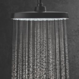 Mira Crisp Tilt Overhead Shower Head Matt Black 250mm