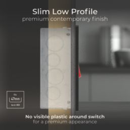 British General Evolve 45A 2-Gang 2-Pole Cooker Switch Copper with LED with Black Inserts