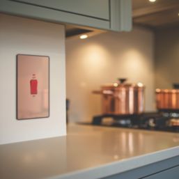 British General Evolve 45A 2-Gang 2-Pole Cooker Switch Copper with LED with Black Inserts