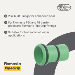 Flomasta NDSI22M1 Polybutylene & PEX Push-Fit Pipe Insert 22mm 10 Pack