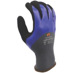 MCR Safety OilTeq General Handling Gloves Blue/Black Large 1 Pair