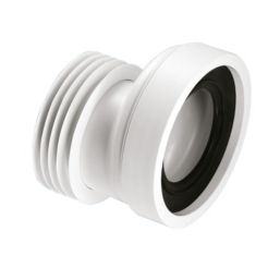 McAlpine  Rigid 20mm Offset Toilet Pan Connector White 120mm