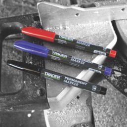 TRACER  Medium Tip Mixed Colours Permanent Marker 4 Piece Set