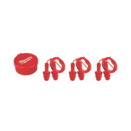 Milwaukee 4932471904 31dB Reusable Corded Ear Plugs 3 Pairs