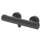 Ideal Standard Alu+ Exposed Single Outlet Thermostatic Silk Black Bar Mixer Shower Valve