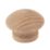 Essentials  Traditional Cabinet Door Knobs Plain Beech 40mm 2 Pack