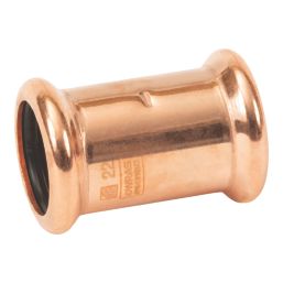 Flomasta  Copper Press-Fit Equal M-Profile Straight Couplers 22mm 10 Pack