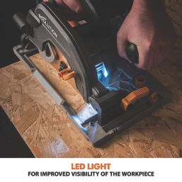 Evolution R185CCSX+ 1600W 185mm  Electric Track Compatible Circular Saw 240V