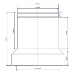 McAlpine  Rigid Straight Telescopic Toilet Socket Extension White 138mm