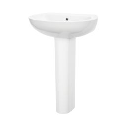 Swirl Enz Wall-Mounted Basin 1 Tap Hole 555mm