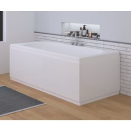 Highlife Bathrooms Halite Adjustable End Bath Panel 800mm Gloss White 2 Pieces