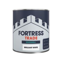 Fortress Trade 1Ltr Brilliant White Eggshell Water-Based Trim Paint