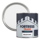 Fortress Trade 1Ltr Brilliant White Eggshell Water-Based Trim Paint