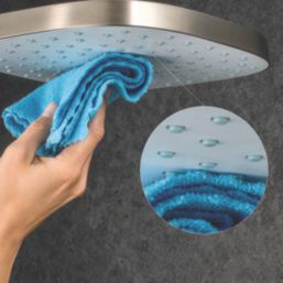 Mira Crisp Tilt Overhead Shower Head Brushed Nickel 250mm