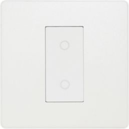 British General Evolve 1-Gang 2-Way LED Single Secondary Trailing Edge Touch Dimmer Switch  Pearlescent White with White Inserts