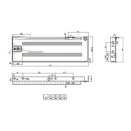 Essentials White Side Fix Drawer Runners 450mm 2 Piece Set