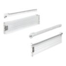 Essentials White Side Fix Drawer Runners 450mm 2 Piece Set