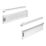 Essentials White Side Fix Drawer Runners 450mm 2 Piece Set