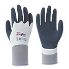 Towa ActivGrip XA-326 Latex Fully-Coated Gloves Blue/Grey Medium