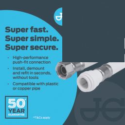 JG Speedfit  Flexible Tap Connectors 15mm x 1/2" x 500mm 2 Pack