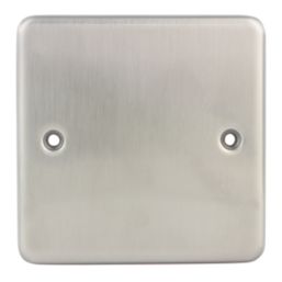 Hager Sollysta WRP1BS 1-Gang Blanking Plate Brushed Stainless Steel