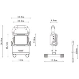 Essentials ARW1032-N Rechargeable LED Work Light 950lm