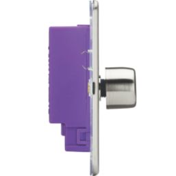 Knightsbridge  2-Gang 2-Way LED Intelligent Dimmer Switch  Brushed Chrome