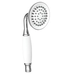 Triton Traditional Shower Head Chrome/White 78mm x 212mm