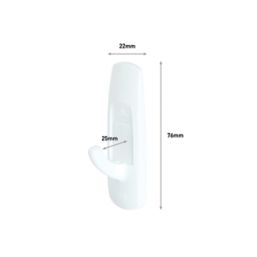 Command White Self-Adhesive Utility Hooks Medium 6 Pack